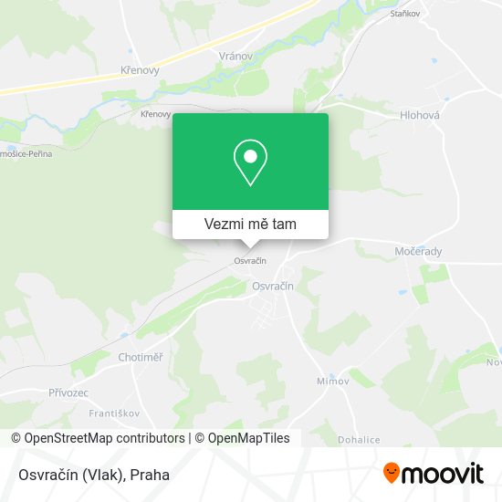 Osvračín (Vlak) mapa