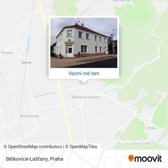 Bělkovice-Lašťany mapa