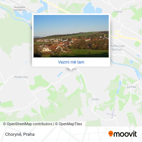 Choryně mapa