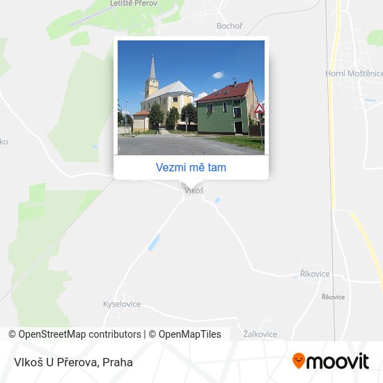 Vlkoš U Přerova mapa