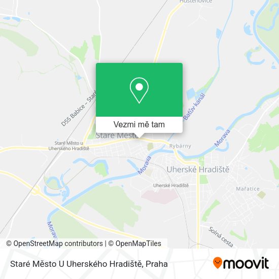 Staré Město U Uherského Hradiště mapa