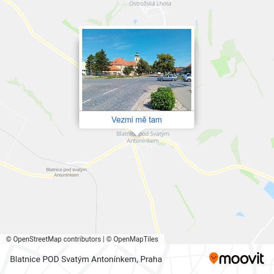 Blatnice POD Svatým Antonínkem mapa