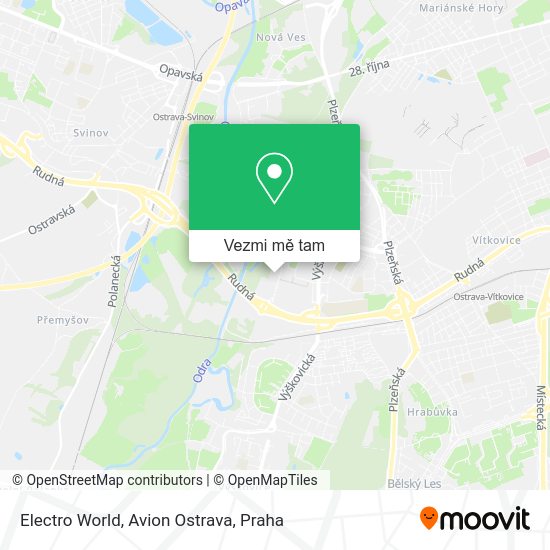 Electro World, Avion Ostrava mapa