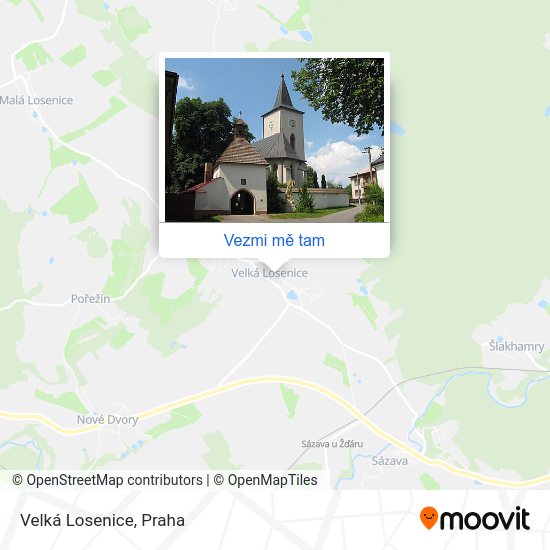 Velká Losenice mapa