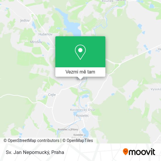 Sv. Jan Nepomucký mapa