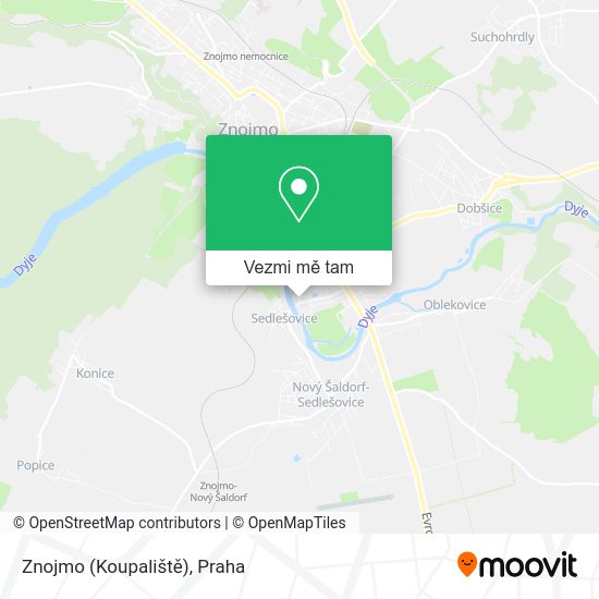 Znojmo (Koupaliště) mapa