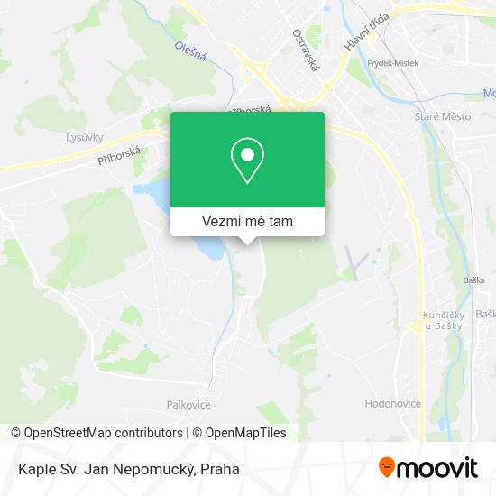 Kaple Sv. Jan Nepomucký mapa
