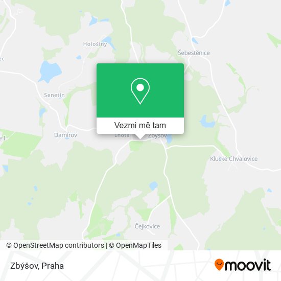 Zbýšov mapa