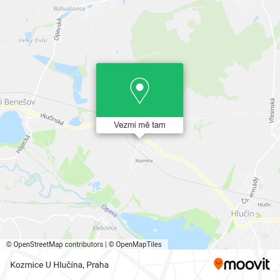Kozmice U Hlučína mapa