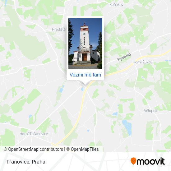 Třanovice mapa