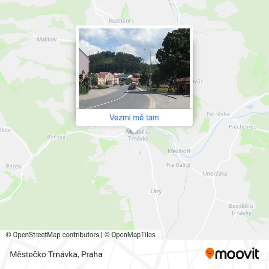 Městečko Trnávka mapa