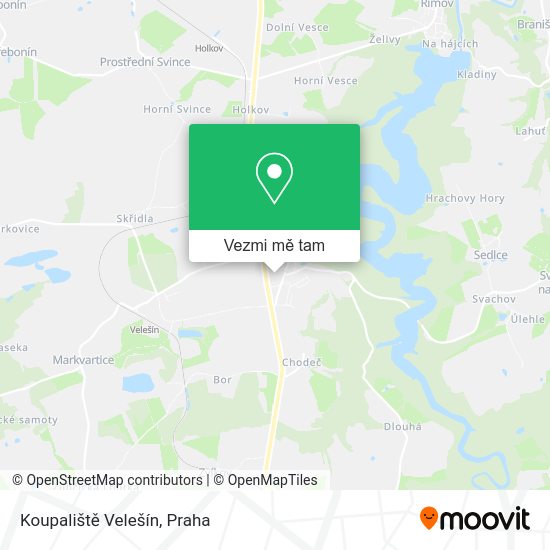 Koupaliště Velešín mapa