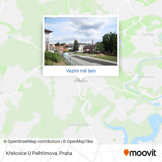 Křelovice U Pelhřimova mapa