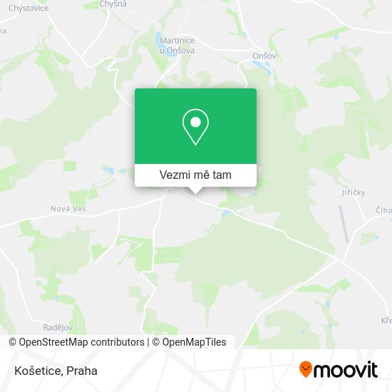 Košetice mapa