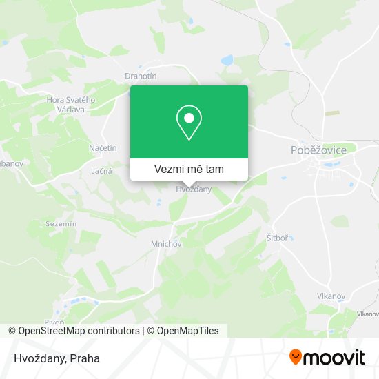 Hvoždany mapa
