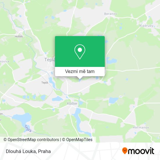 Dlouhá Louka mapa