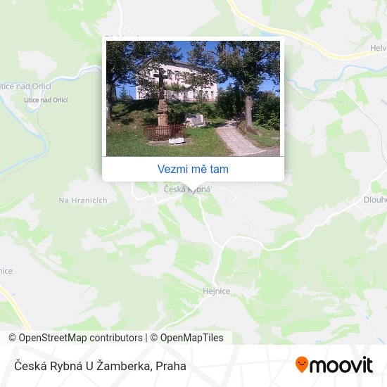 Česká Rybná U Žamberka mapa