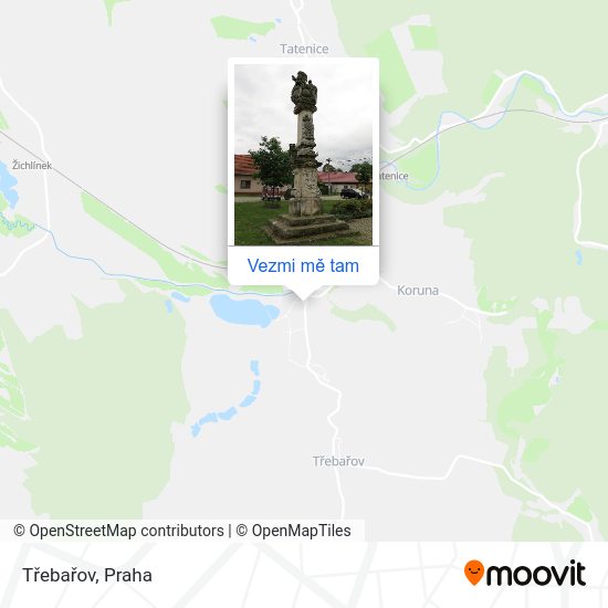 Třebařov mapa