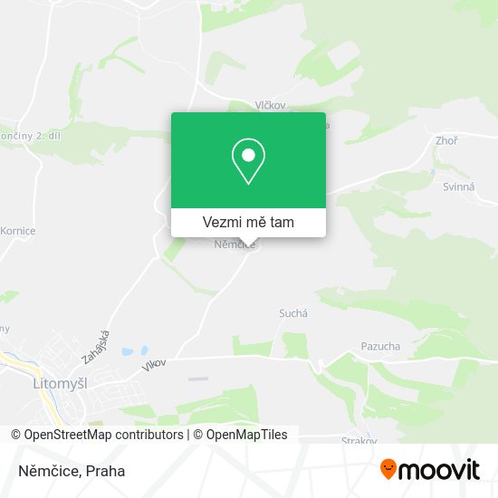 Němčice mapa