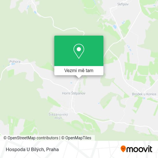 Hospoda U Bílých mapa
