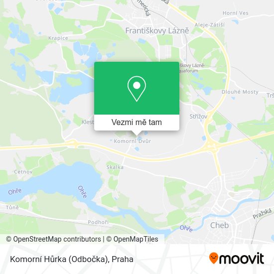 Komorní Hůrka (Odbočka) mapa