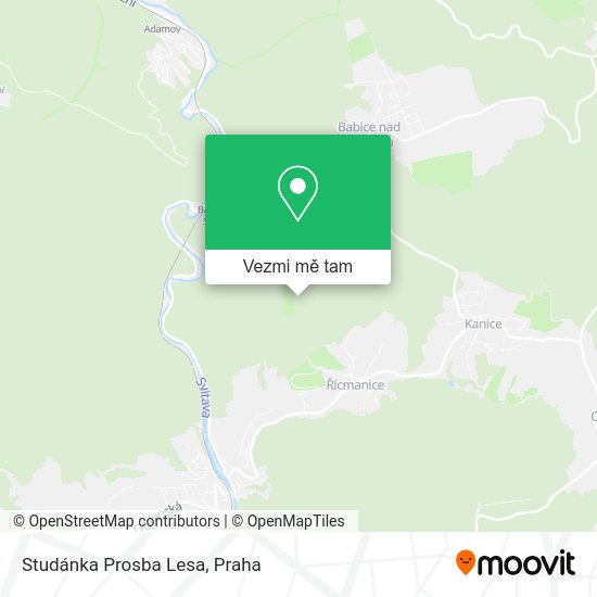 Studánka Prosba Lesa mapa