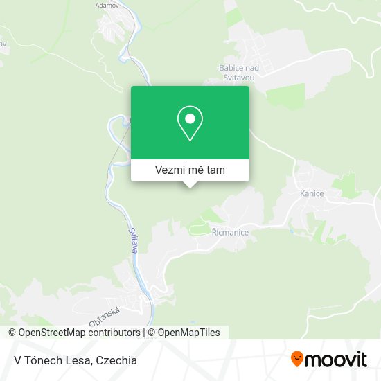 V Tónech Lesa mapa
