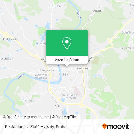 Restaurace U Zlaté Hvězdy mapa
