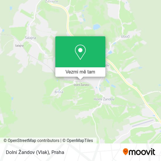 Dolní Žandov (Vlak) mapa