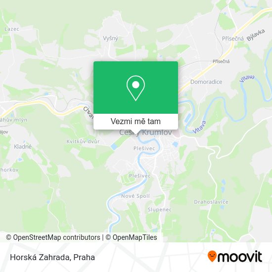 Horská Zahrada mapa