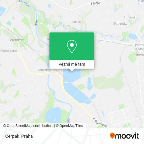 Čerpák mapa