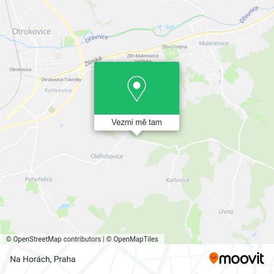 Na Horách mapa
