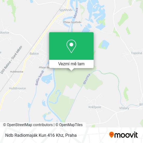 Ndb Radiomaják Kun 416 Khz mapa