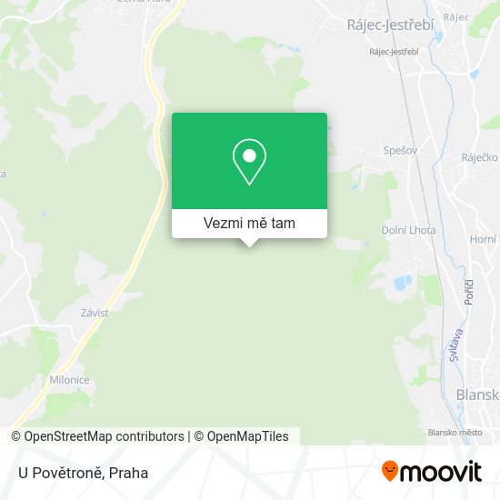 U Povětroně mapa