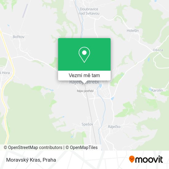 Moravský Kras mapa
