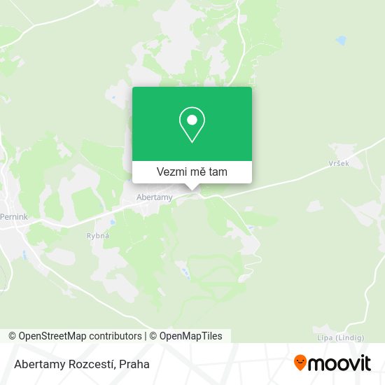Abertamy Rozcestí mapa