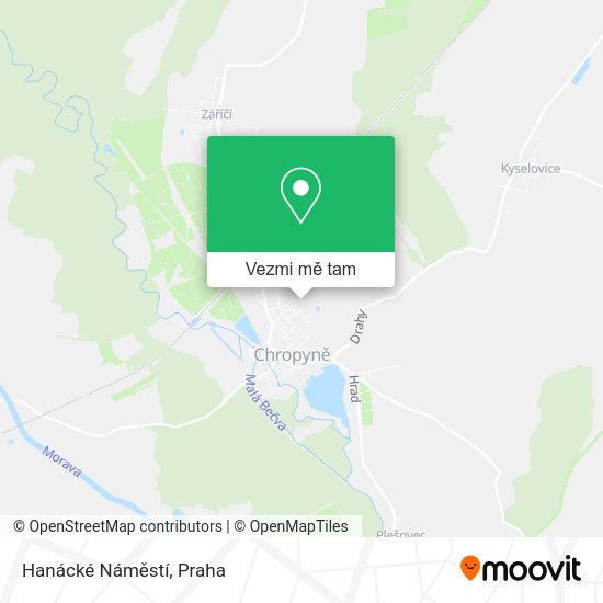 Hanácké Náměstí mapa