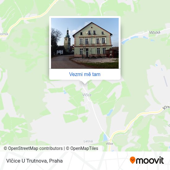 Vlčice U Trutnova mapa
