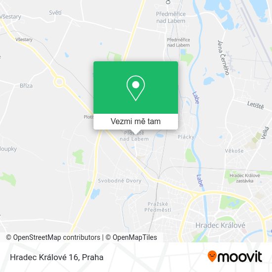 Hradec Králové 16 mapa