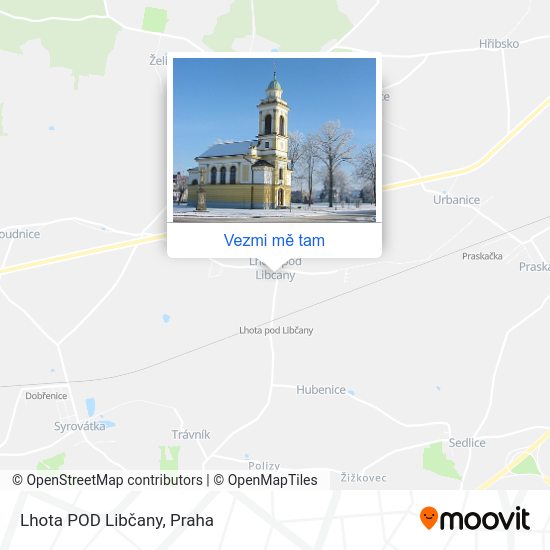 Lhota POD Libčany mapa