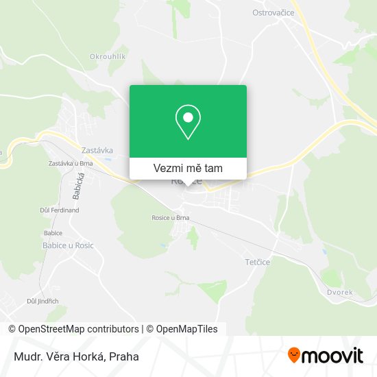 Mudr. Věra Horká mapa