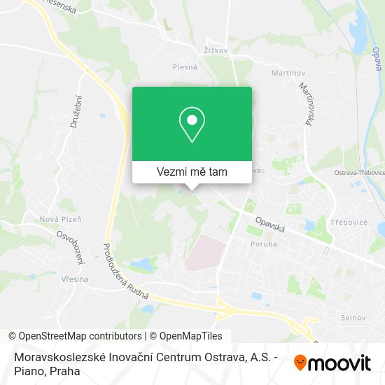 Moravskoslezské Inovační Centrum Ostrava, A.S. - Piano mapa