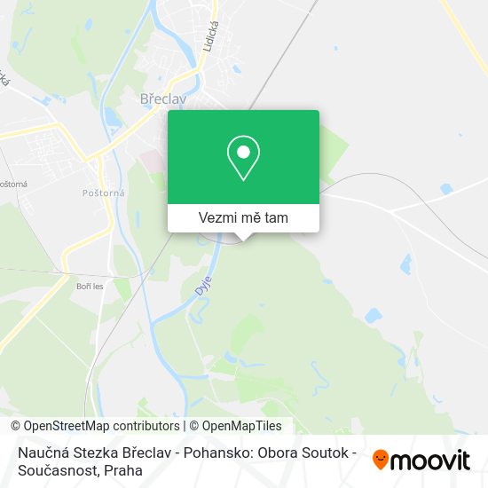 Naučná Stezka Břeclav - Pohansko: Obora Soutok - Současnost mapa