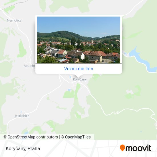 Koryčany mapa