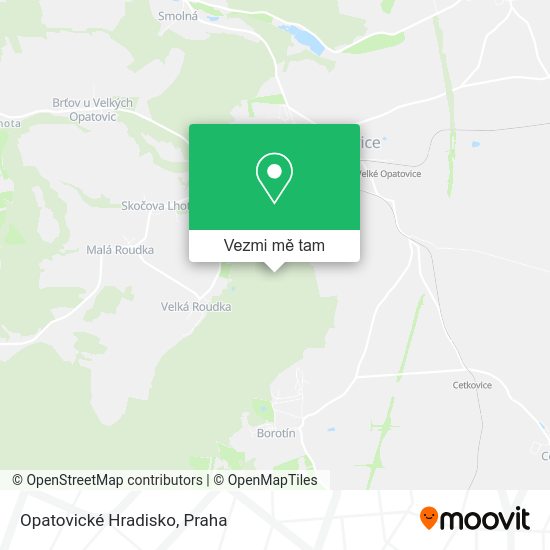 Opatovické Hradisko mapa