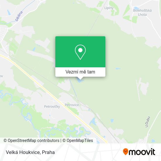 Velká Houkvice mapa