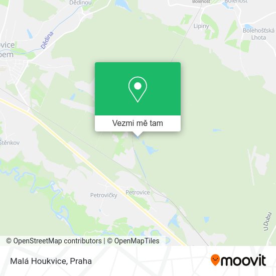 Malá Houkvice mapa