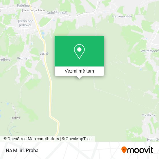 Na Milíři mapa