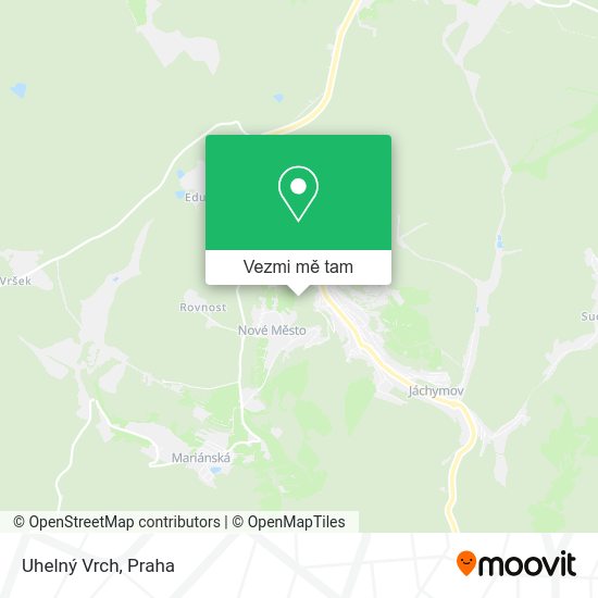 Uhelný Vrch mapa