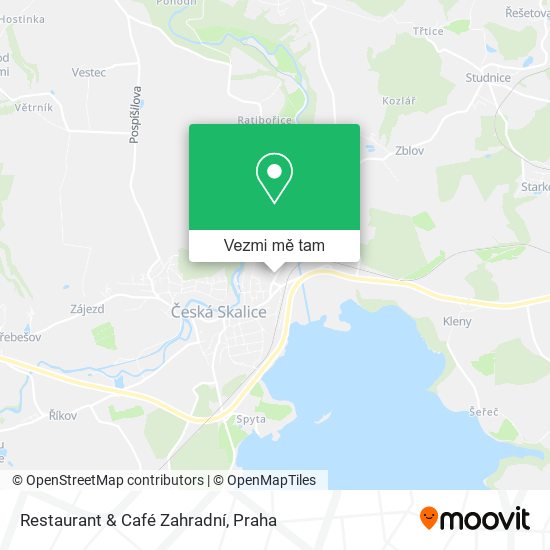 Restaurant & Café Zahradní mapa